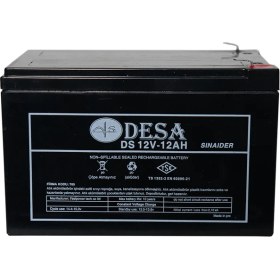Resim Tse Belgeli Desa 12V 12AH - 12V 12A Bakımsız Kuru Akü 