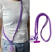 Resim Naylon Lanyard ve Bileklik Seti, Ayarlanabilir Gövde Telefon Pendası Kordonu, Outdoor Örgülü Kilit Zinciri Aksesuarı, Anti-Kaybolma Anahtarlık Tutucu 