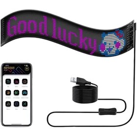 Resim renklime RGB LED Yazı Paneli Telefon Kontrollü Kayan Yazı Animasyonlu Ekran 