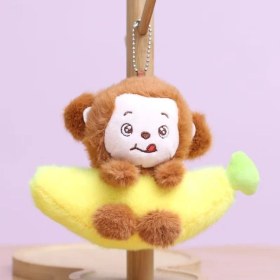 Resim Dzjjna Yeni 1 Adet Dört Inç Iyi Şanslar Karikatür Peluş Oyuncak Bebek Anahtarlık Sevimli Bebek Anahtar Küçük Kolye Seti (Yurt Dışından) 