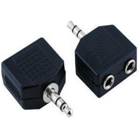 Resim 1 Stereo 3.5Mm Erkek - 2 X 3.5Mm Stereo Dişi Çevirici Jak 5 Adet 