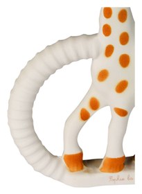 Resim Bebek Diş Kaşıyıcı, 11,5 cm Doğal Kauçuk, Oluklu Yüzeyli, Çift Halka Tasarımlı 