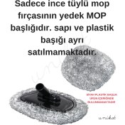 Resim Yedek Başlık 1 Adet - Unikat Özel Teleskopik Saplı Ince Tüylü Araç Temizlik Mop 