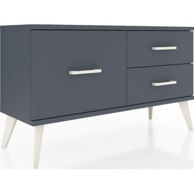 Resim Arges Şifonyer 3 Çekmeceli 88x30x48 Antrasit-antrasit Antrasit 