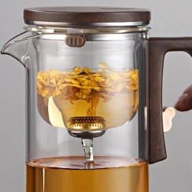 Resim Eco Lounge Otomatik Cam Demlik ve 2'li Bardak Seti 