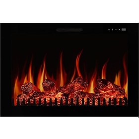 Resim Masta 80 Derin - Isıtmasız Elektrikli Şömine Sınırsız Renkli Cam Çerçeveli 