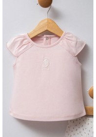 Resim U.S. Polo Assn. U.s.polo Assn. Kız Bebek 2li Takım - Pudra Pudra 