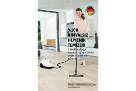Resim Karcher Kst 2 Buharlı Temizlik Makinesi 1500W Aksesuar Seti ile Beyaz Renk Yüksek Performans 
