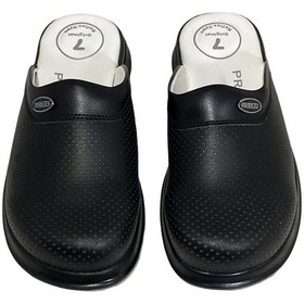 Resim 7 Noktalı Ortopedik Unisex Doktor-Aşçı Sabo Terlik Siyah 