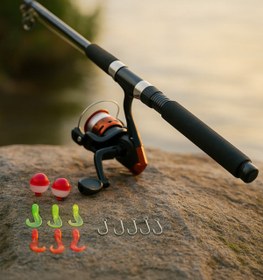 Resim Tam Takim Çantalı Orta Boy 2,10 Metre Teleskopi̇k Kamiş Olta Seti̇ Takımı 