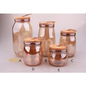 Resim Panalı Ahşap Kapaklı Kavanoz Amber 2150ml 