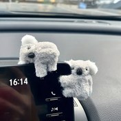Resim 2 Adet Sevimli Koala Araba Gösterge Paneli Süsleri - Dayanıklı ABS İç Aksesuarlar 