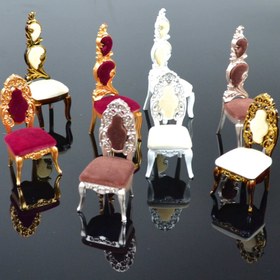 Resim 1 Paket DollHouse Mini Simülasyon Sandalye - Retro Avrupa Tarzı İç Mekan Yemek Sandalyesi, Oyun Evi için Çok Renkli Plastik Mobilya Modeli, Villa Dekorasyonu ve Mini Sırt Sandalyesi, 14 Yaş ve Üzeri için Premium Tasarım 