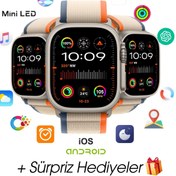 Resim Wearfitpro WEARFİT S10 ULTRA 2 7 KORDONLU Akıllı Kol Saati Smart Watch MİNİLED Ekran (GRİ) 49mm 