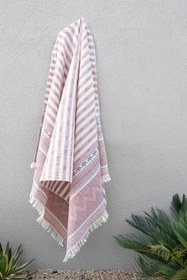 Resim Souq Jakarlı Peştemal Gül Kurusu, Taşıma Çantalı - Gül Kurusu / 90x160 