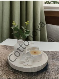 Resim Cottonova C49 Dekoratif Çiçek Figür, Vazo Ve Mumluk 