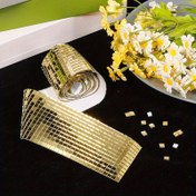 Resim 1 Rulo Yeni Ürün Disco 5*5mm Mosaic Ayna Sticker DIY Gümüş Altın Çok Renkli Yansıtıcı Ayna Sticker 