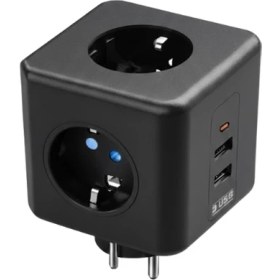 Resim Zenvia Akım ve Voltaj Korumalı Küp Priz 3 USB Destekli Znv-Tcndym 