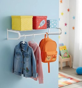 Resim Metal Duvar Askılık Elbise Askılığı Banyo Havluluk Beyaz 