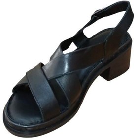 Resim Mammamia D25ys-2560-lx Kadın Hakiki Deri Comfort Sandalet Siyah Siyah 