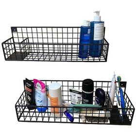 Resim Metal Banyo, Mutfak Rafı Organizer 2’Li Set Wd242 Siyah 