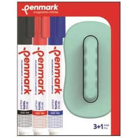 Resim Penmark Tahta Kalemi 3 Lü Set+Silgi HS-305-TK3S 