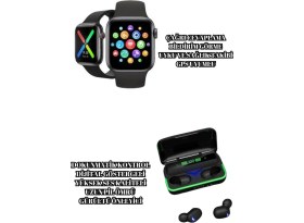 Resim DS LLC Ieg ™ Ucuz ve Kaliteli Kulaklıklı Saat Seti Bluetooth Bağlantılı Akıllı Saat ve Kulaklık D 