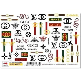 Resim Tnl Professionel Takma Tırnak Stiker N-35 Gucci 