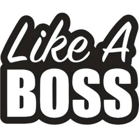 Resim GMWAX Like A Boss Duvar Dekor Sticker 40 x 32 cm 