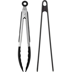 Resim Özbience Siyah Metal ve Silikon Kızartma Maşası, 2'li Set 