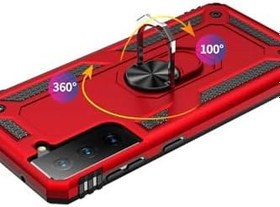 Resim Zipax Samsung Galaxy S21 İle Uyumlu Fe Kılıf Standlı Tank Kapak Zr Vega Gri 