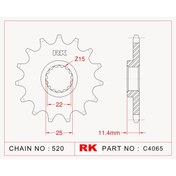 Resim Ktm ENDURO 690 RK Çelik Ön Dişli C4065-15 (2008-2018) 