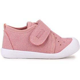 Resim Kiko Kids Daffy Cırtlı Kız Bebek İlk Adım Panduf Ayakkabı Pudra 