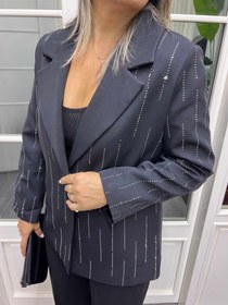Resim A02082 taşlı blazer ceket - 46 