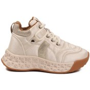 Resim Guja Bej İçi Kürklü Bağcıklı Kadın Hi Sneaker Çok Renkli 