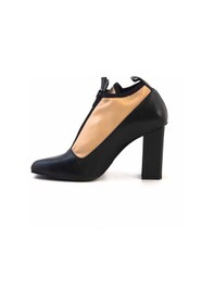 Resim Mocassini Kadın Topuklu Ayakkabı 521 Si̇Yah 