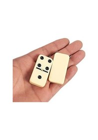 Resim Büyük Boy Domino Oyun Seti Seramik Kemik Domino Taşı Seti Çantalı 