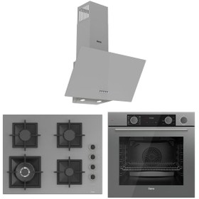 Resim Ferre Fryart&Steamart Sc serisi Wok'lu Gri 3'lü Ankastre Set ( xe64cpr-sc408-d088 ) 