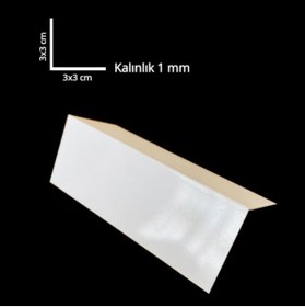 Resim 5N AMBALAJ 3x3 Cm Pvc Plastik Dekoratif Duvar Köşebent ( Beyaz ) 1 Boy 65 Cm ( 1 Paket 10 Adet ) 