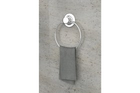 Resim Evistro Ömür Boyu Paslanmaz Vakumlu Banyo Tuvalet Havlu Askısı Oval Krom 