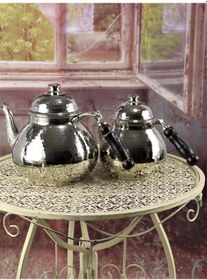 Resim Damla Nikel Kaplama Dövme Bakır Çaydanlık Bakır 