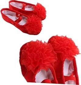 Resim Holibanna 1 Çift Bale Kadınlar Için Kanvas Daireler Kadın Düz Ayakkabı Bayanlar Daireler Zapatilla De Mujer Çocuk Ayakkabıları Çocuk Terlikleri Yumuşak Kırmızı Kız Çocuk Dans Ayakkabıları 