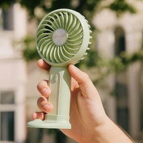 Resim GüncelÇarşı Masa Üstü Standlı Şarjlı 3 Ayarlı Fan Hızı Modlu Çanta Tipi El Fanı, Mini Vantilatör, Küçük Serinletici Fan 