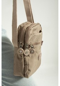 Resim Nemo Bags Açık Vizon Unisex Telefonluk, Cüzdan, Kartlık, Çapraz Askılı Omuz Çantası, 18x13cm Açık Vizon 