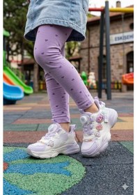 Resim Vicco 346.b26y.154 Bandi Lila Anatomik Işıklı Kız Çocuk Ayakkabı Lila 