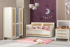 Resim Luna Çocuk Odası 3 Kapılı Dolap 