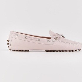 Resim Hakiki Deri Pudra Kadın Loafer 