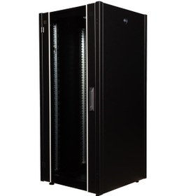 Resim Lande Demonte 26u 600x600 Hyperline Dikili Tip Rack Kabinet Siyah Ön Cam Kapak / Tekerlekli 