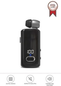 Resim Torima F580 Siyah Kablosuz Kulaklık Bluetooth Geri Çekilebilir Yaka Kulaklığı 