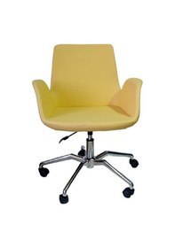 Resim Bilgisayar Sandalyesi Örümcek Yıldız Ayaklı Sarı Suni Deri 